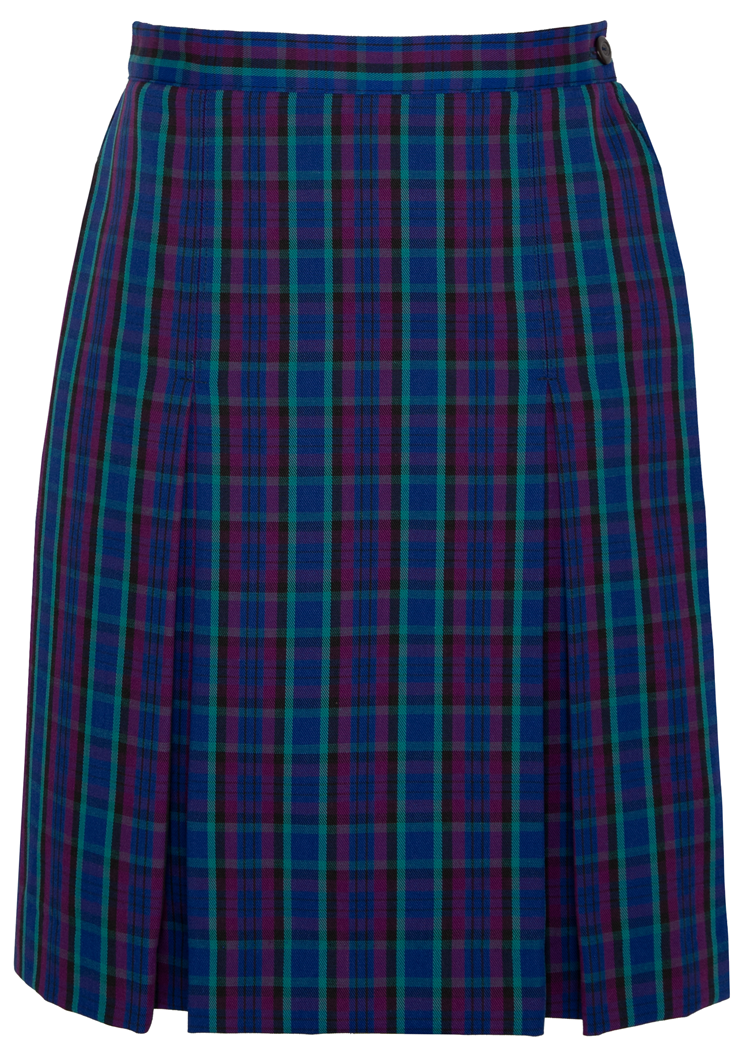 Stitched-Down Box Pleat Skirt