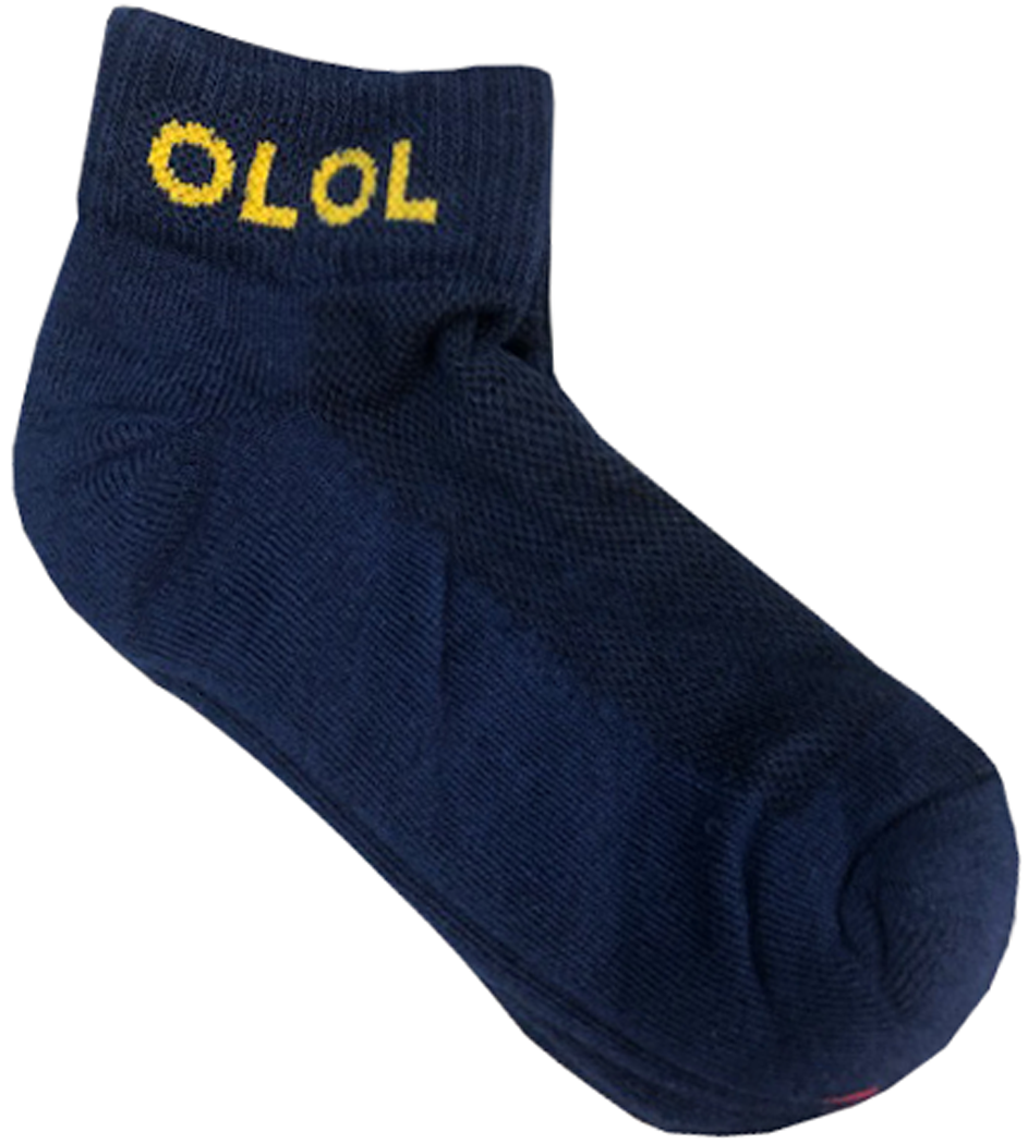 Custom Knit School Logo Ankle Socks - 3 Pack