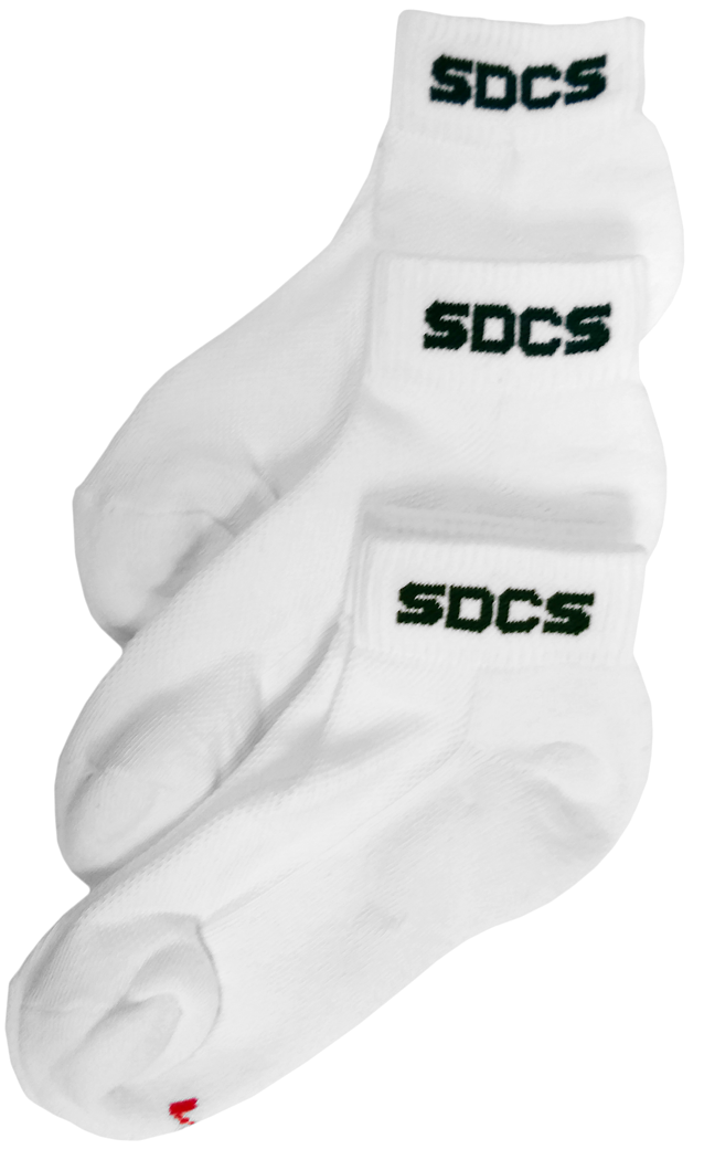 Custom Knit School Logo Ankle Socks - 3 Pack