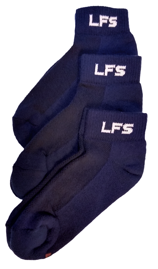 Custom Knit School Logo Ankle Socks - 3 Pack