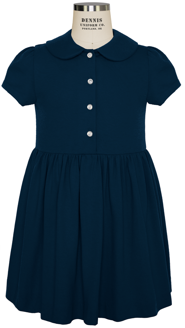 Short Sleeve Button Knit Polo Dress