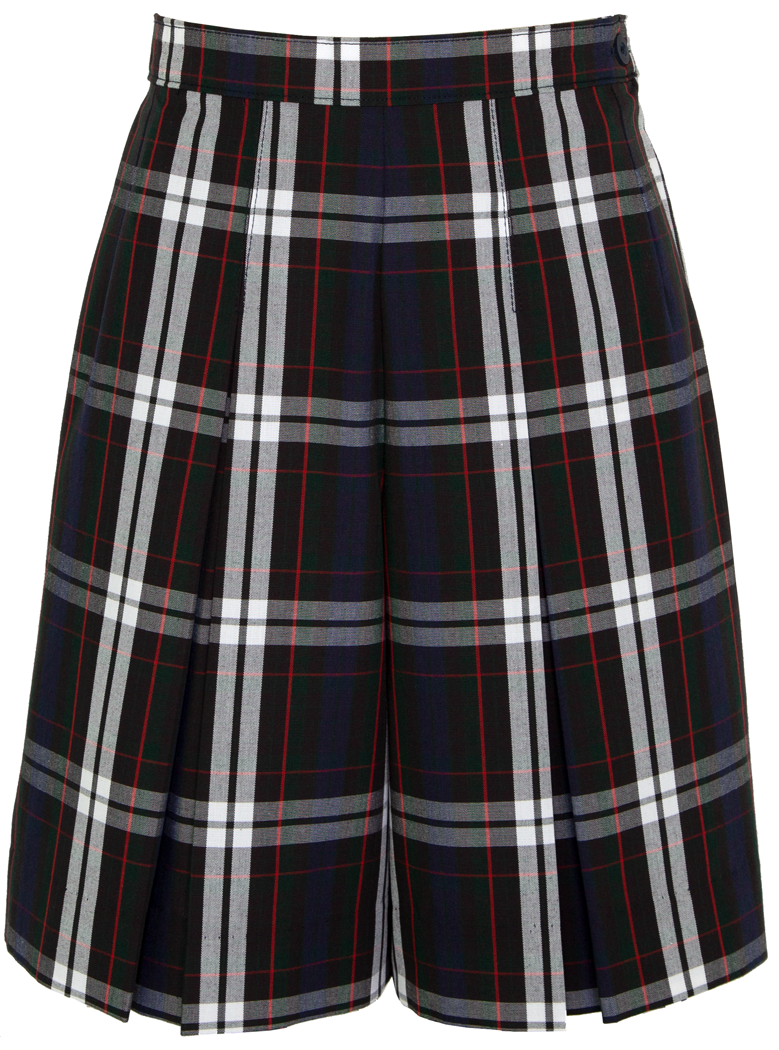 Kick Pleat Plaid Culottes