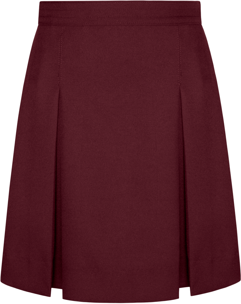 Stitched-Down Box Pleat Skirt