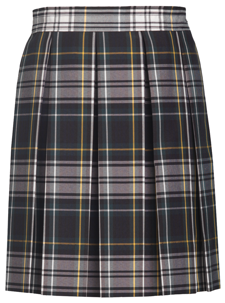 Stitched-Down Box Pleat Skirt