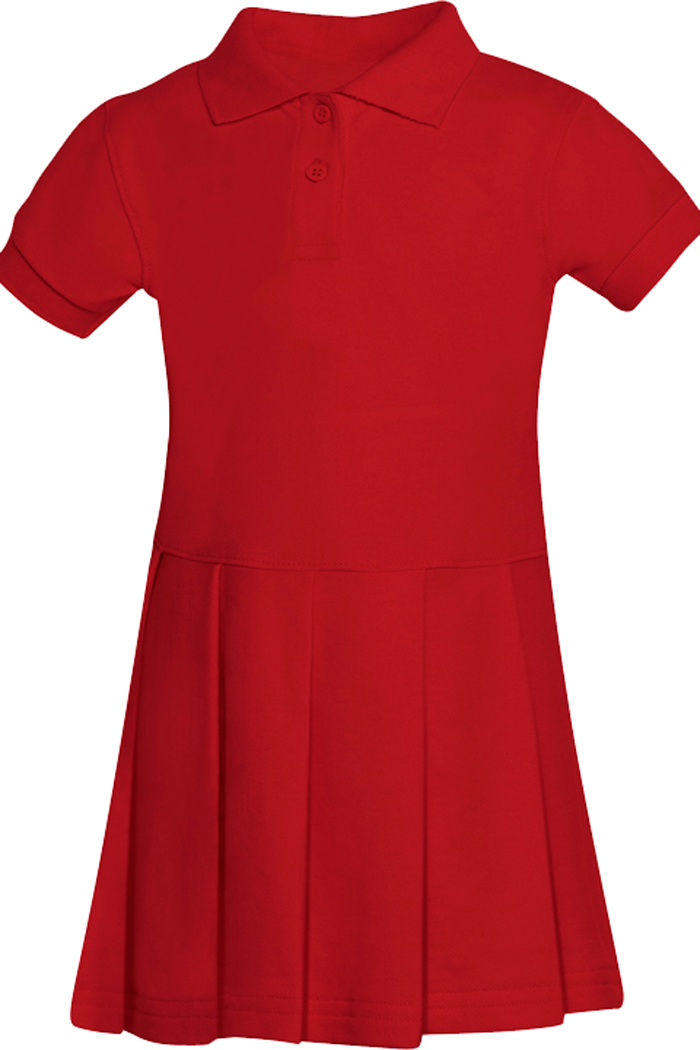 Short Sleeve Pleated Polo Dress