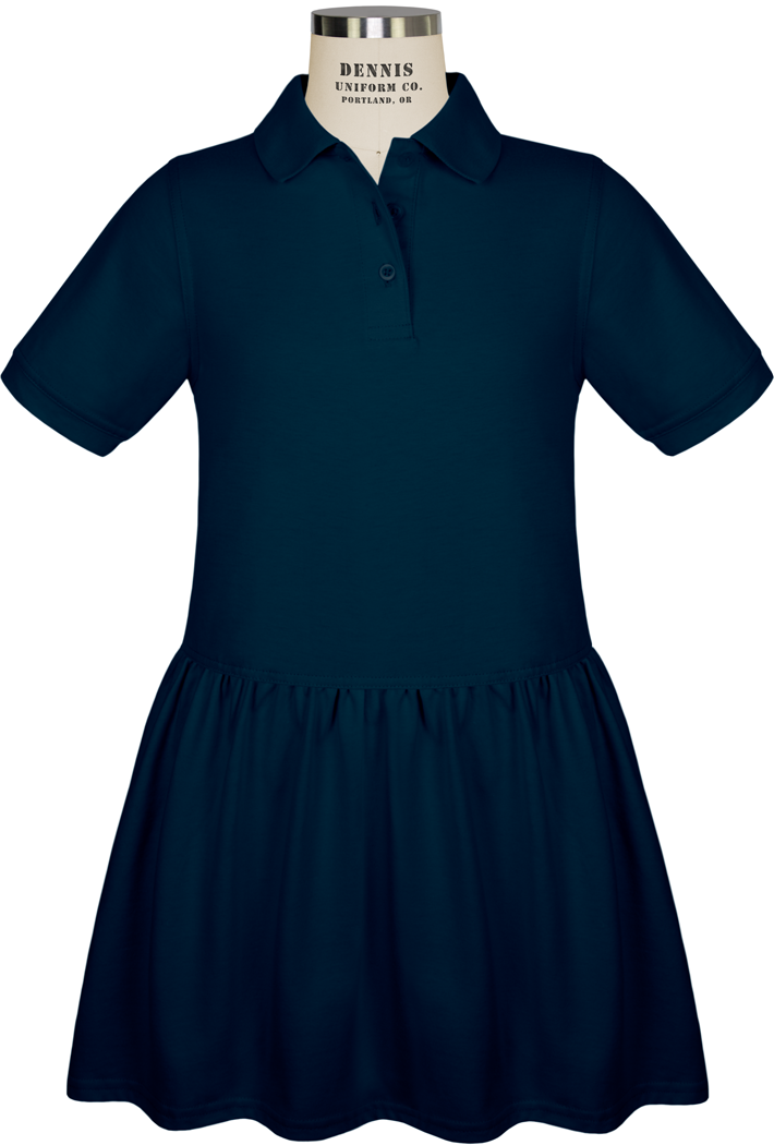 Short Sleeve Knit Polo Dress