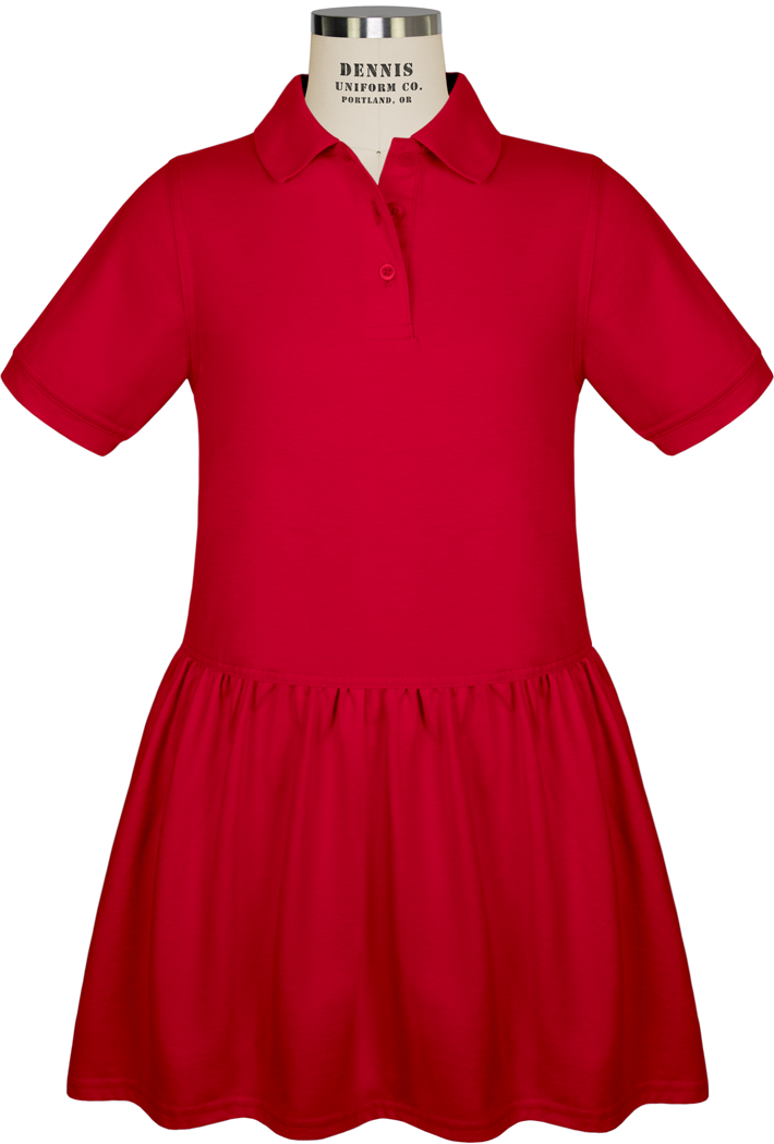 Short Sleeve Knit Polo Dress