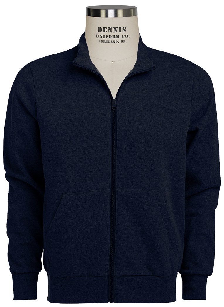 Full Zip Mock Collar Sweatshirt