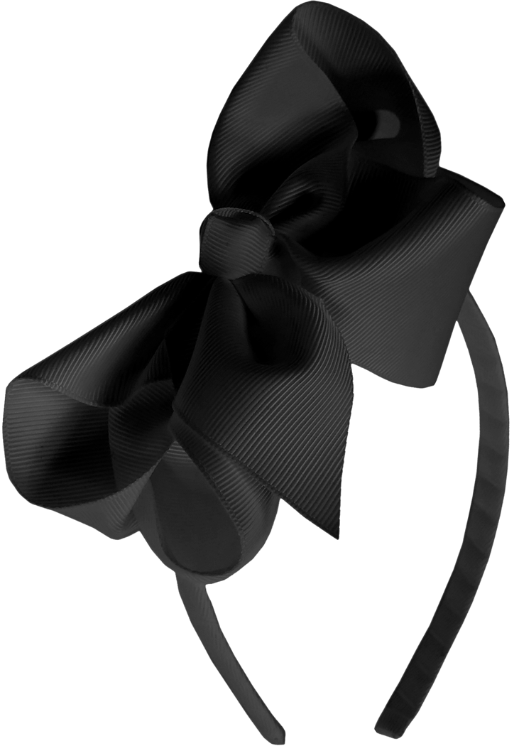 Narrow Headband with Grosgrain Bow