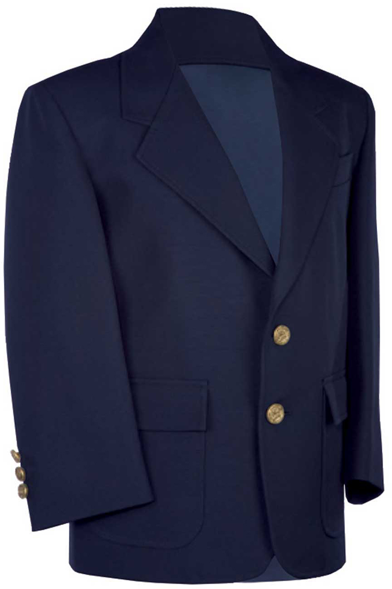 Boys Single Breasted 2 Gold  Button Blazer