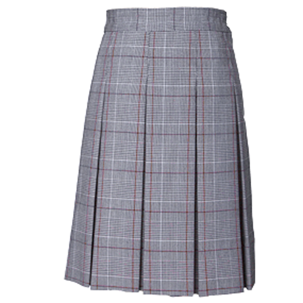 Hipstitched Box Pleat Skirt