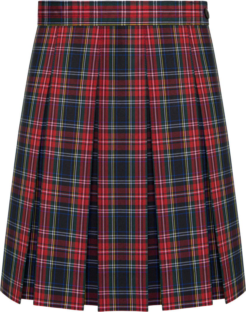 Hipstitched Box Pleat Skirt