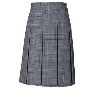 Hipstitched Box Pleat Skirt