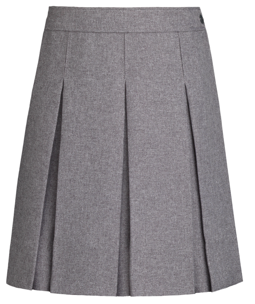 Hipstitched Box Pleat Skirt