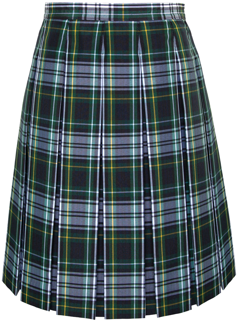 Extra Long Hipstitched Box Pleat Skirt