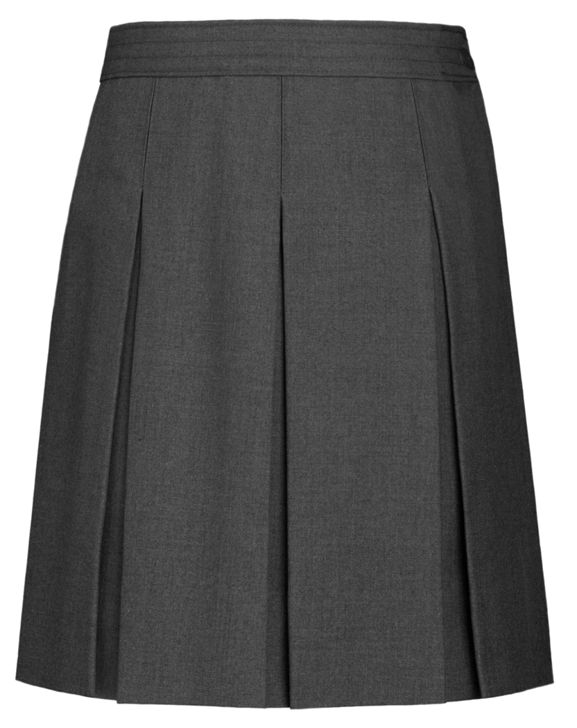 Extra Long Hipstitched Box Pleat Skirt