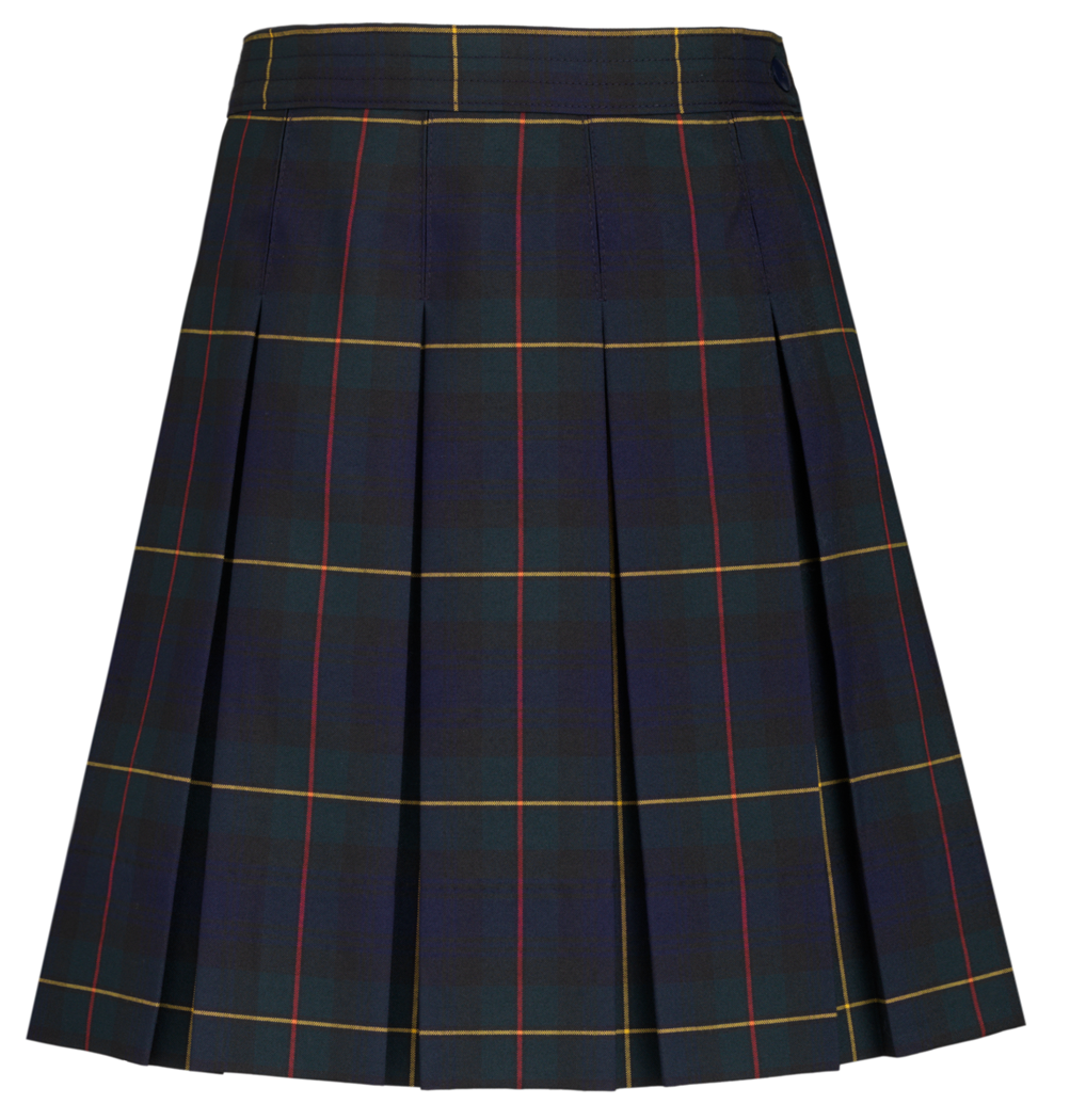 Hipstitched Box Pleat Skirt