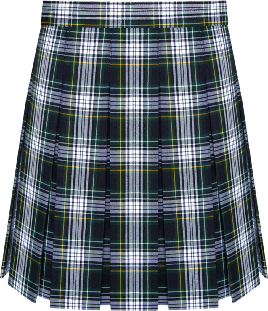 Hipstitched Box Pleat Skirt