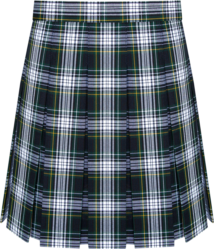 Hipstitched Box Pleat Skirt