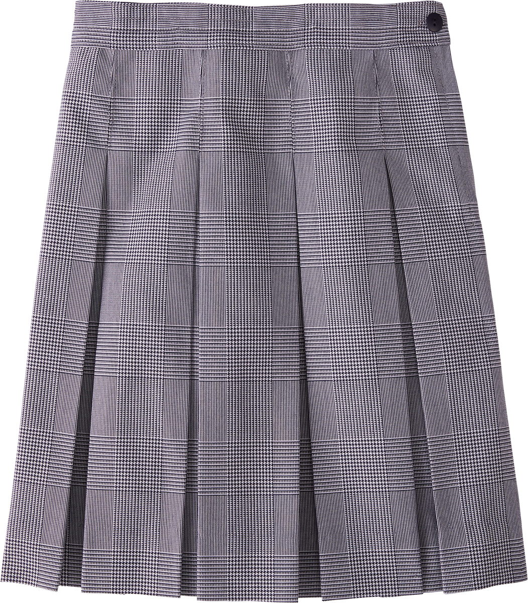 Hipstitched Box Pleat Skirt