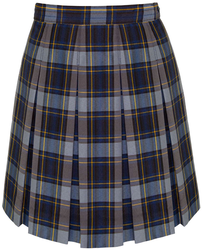 Long Hipstitched Box Pleat Skirt