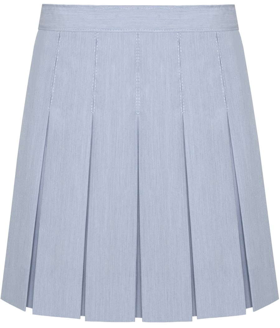 Long Stitched-Down Box Pleat Skirt