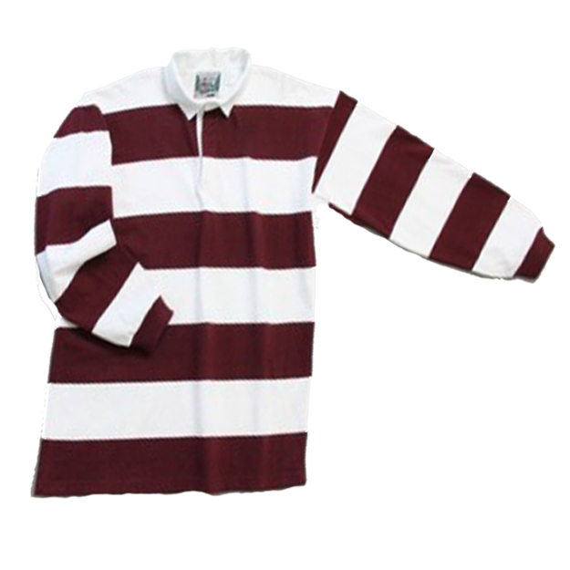 Long Sleeve Striped Polo