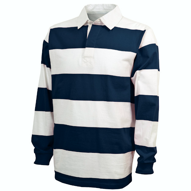 Long Sleeve Striped Polo