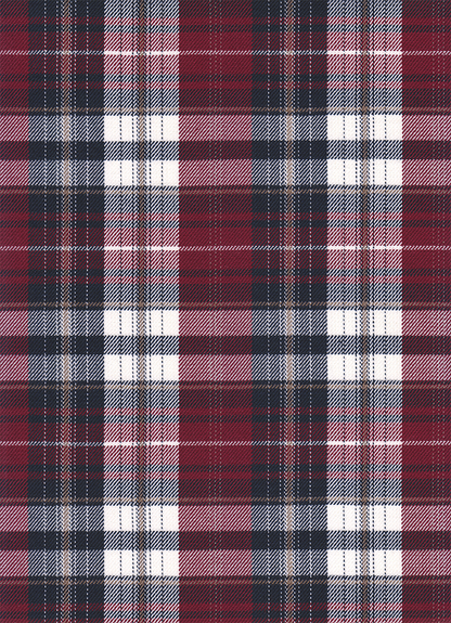 FABRIC/YARDAGE-Black-Black & White Shadow Plaid