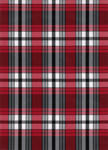 FABRIC/YARDAGE-Black-Black & White Shadow Plaid