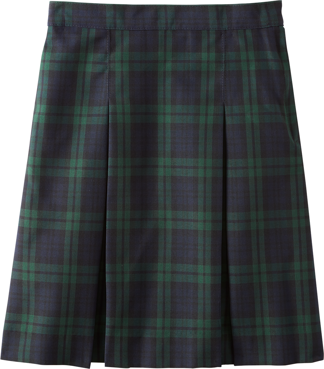 Stitched-Down Kick Pleat Skirt