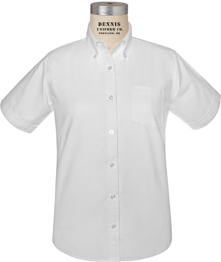 Feminine Fit Short Sleeve Oxford Shirt