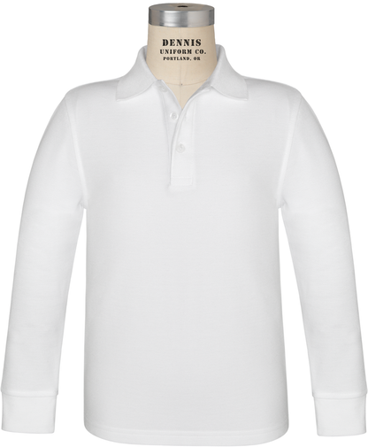 Long Sleeve Pique Polo