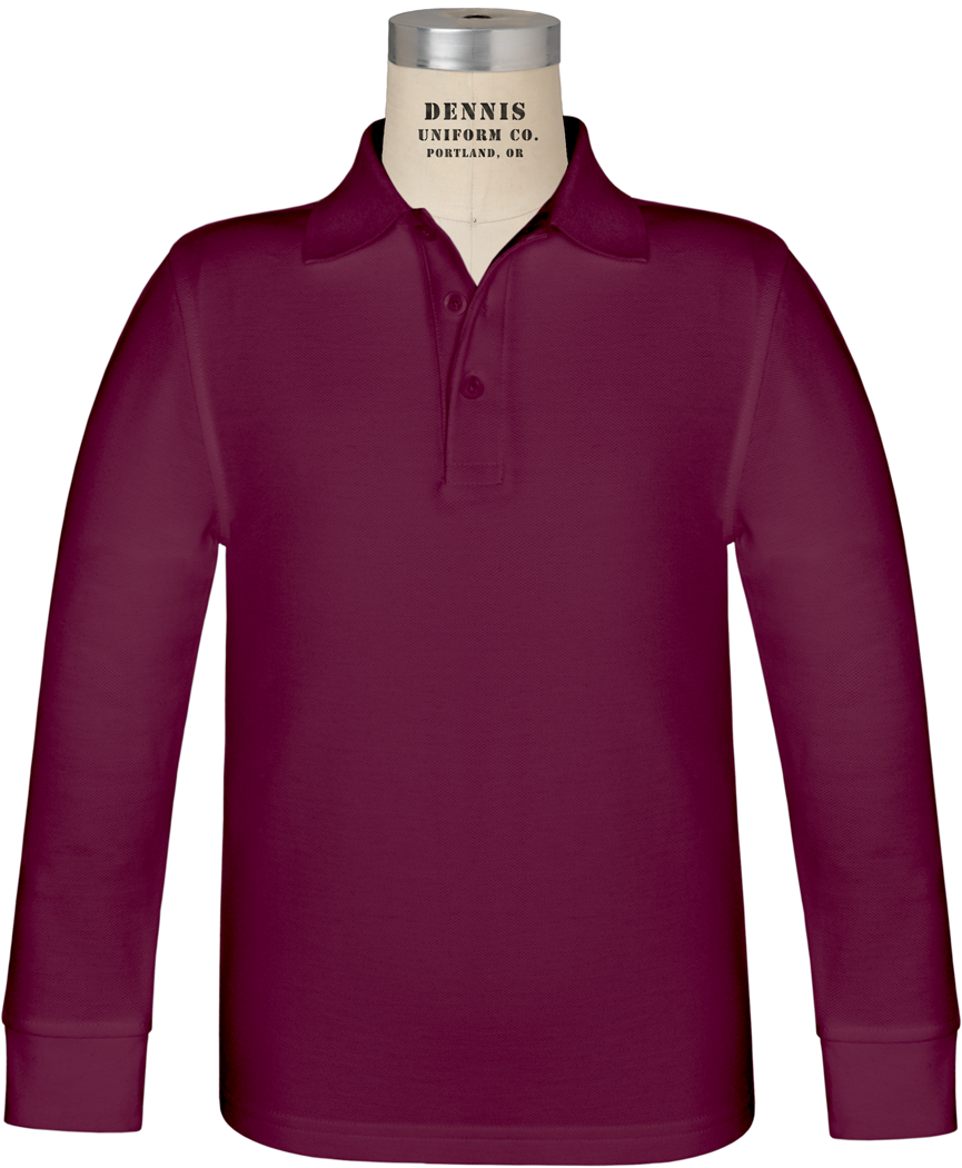 Long Sleeve Pique Polo